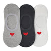 LimLim Black No Show Heart Socks