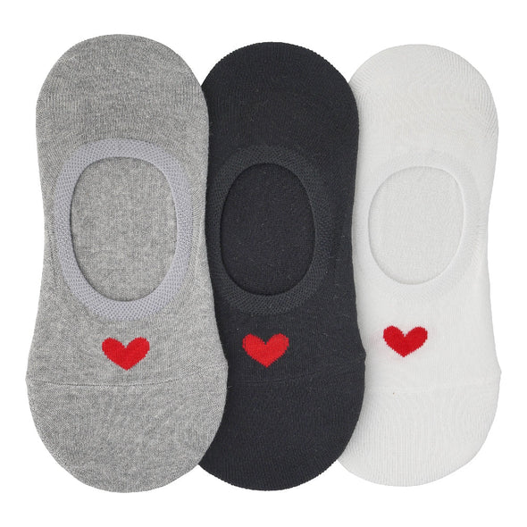 LimLim Black No Show Heart Socks