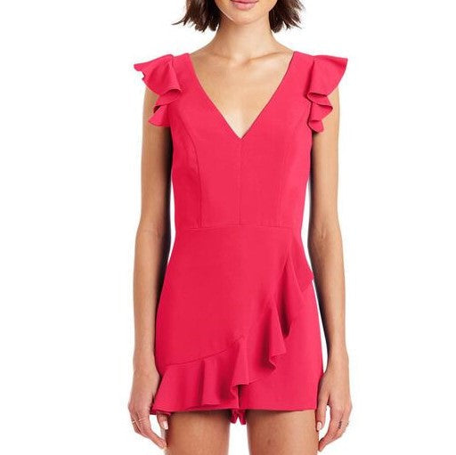 Amanda Uprichard Freeport Romper - Begonia. 