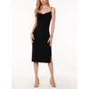 Bobi Cowl Midi Dress - Black 