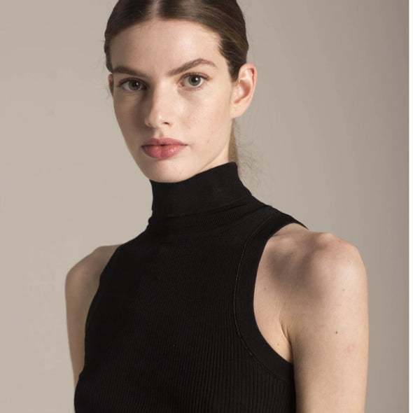 Deluc Ophelia Sleeveless Top - Black. 