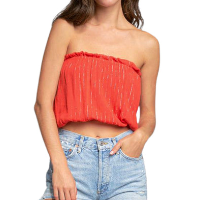 Elan Georgia Tube Top - Red 