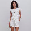 Grey State Apparel Isla Romper - White. 