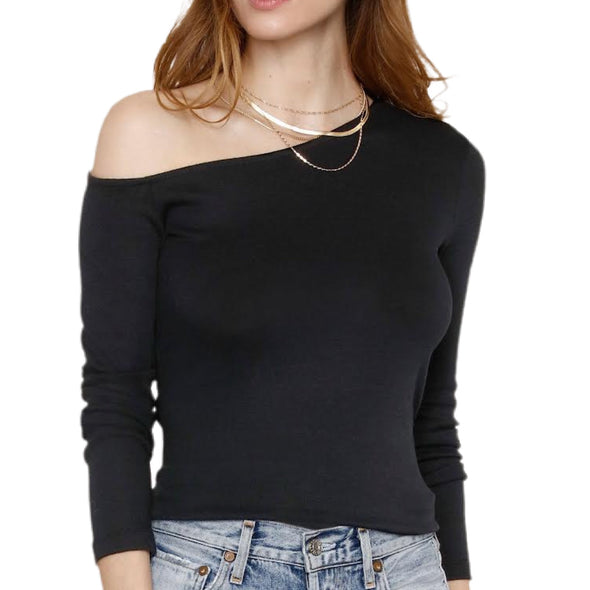 Heartloom Aimee Long Sleeve Tee - Black 