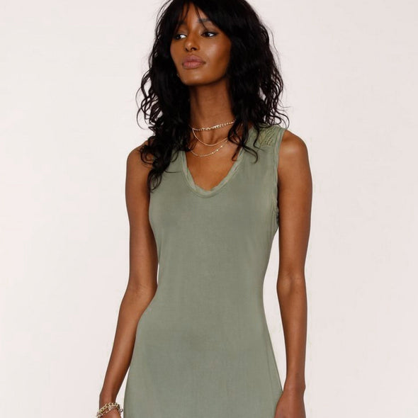 Heartloom Lucky Midi Dress - Army. 