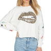 Lauren Moshi Lee Leopard Lip Pullover - Milk