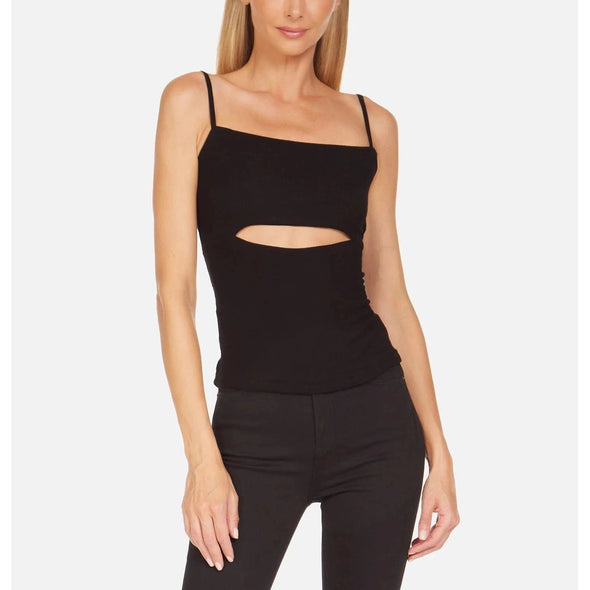 Michael Lauren Lonza Spaghetti Cut Out Top - Black 