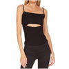 Michael Lauren Lonza Spaghetti Cut Out Top - Black 