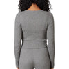 NIA Cropped Cardigan - Charcoal. 