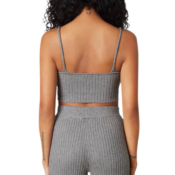 NIA Naomi Sweater Tank Top - Charcoal. 