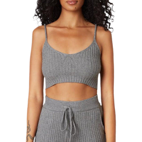 NIA Naomi Sweater Tank Top - Charcoal