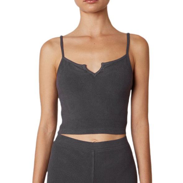 NIA Notched Tank Top - Smoke