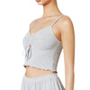 NIA Ribbed Hacci Lounge Tank Top - Heather Grey. 