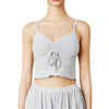 NIA Ribbed Hacci Lounge Tank Top - Heather Grey