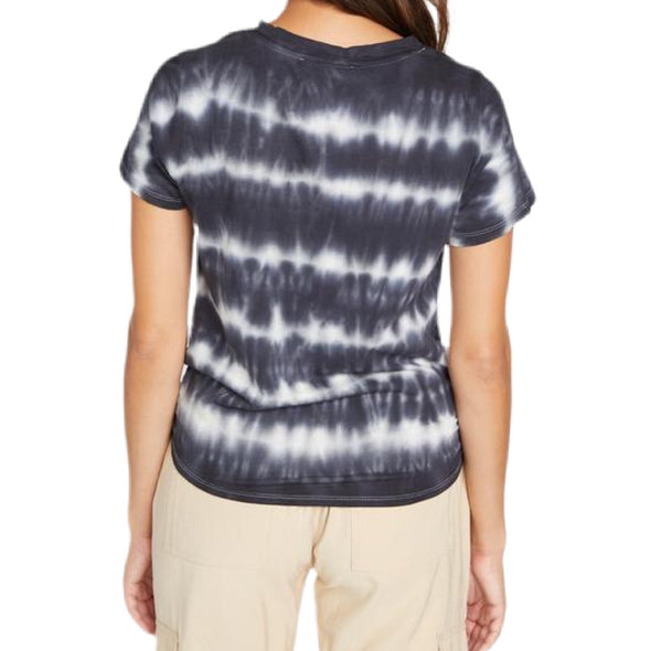 Sanctuary Perfect Knot Tee - Black Stripe Tie Dye. 