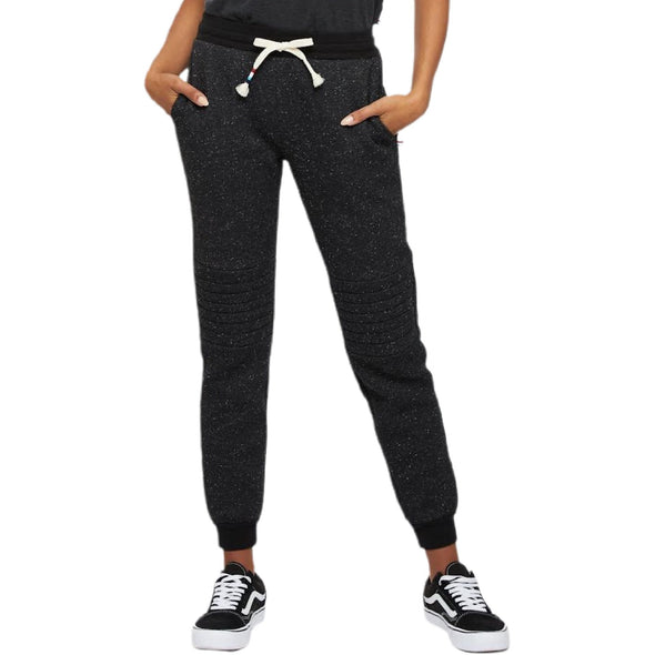 Sol Angeles Speckled Moto Jogger - Black