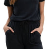 Splendid Eco Supersoft Flora Jumpsuit - Black. 