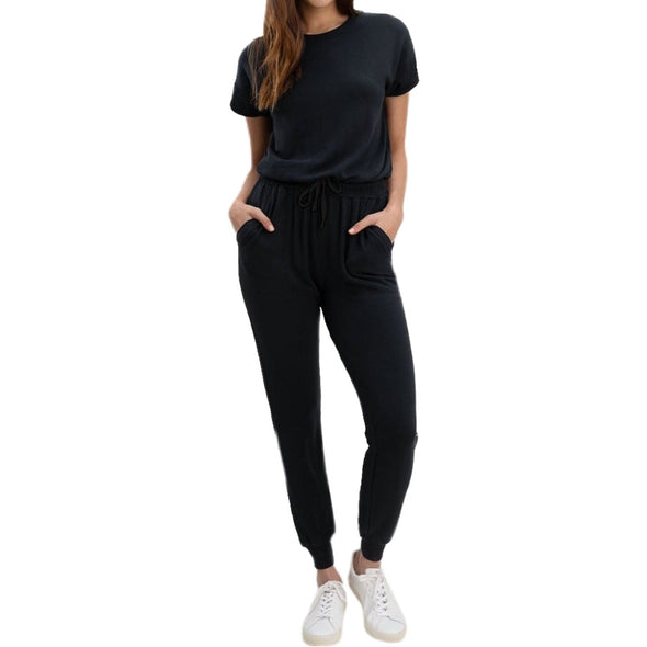 Splendid Eco Supersoft Flora Jumpsuit - Black