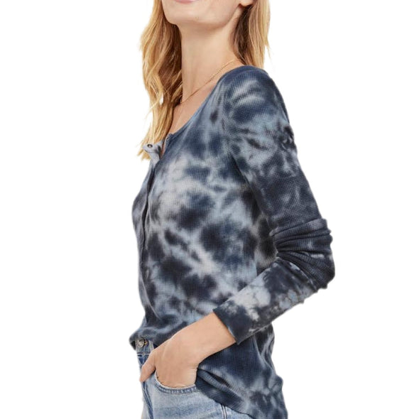 Splendid Forever Henley - Midnight Tie Dye. 