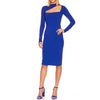 Susana Monaco Angle Cut Out Long Sleeve Midi Dress - Glacier