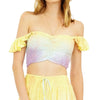 Tiare Hawaii Hollie Crop Top - Dot Gradasi Yellow Sky Purple