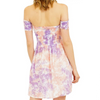 Tiare Hawaii Smocked Mini Dress - Smoke Peach Purple. 