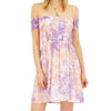 Tiare Hawaii Smocked Mini Dress - Smoke Peach Purple