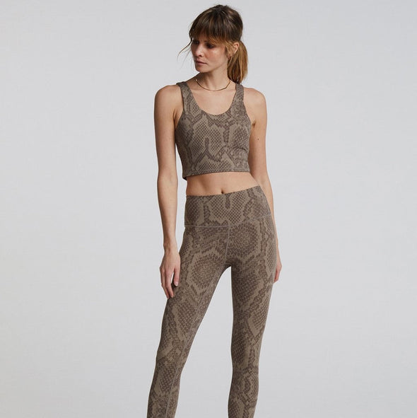 Varley Let's Go High Rise Legging 25 - Khaki Snake 