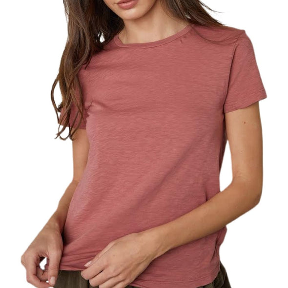 Velvet Sierra Crew Neck Top - Cranapple