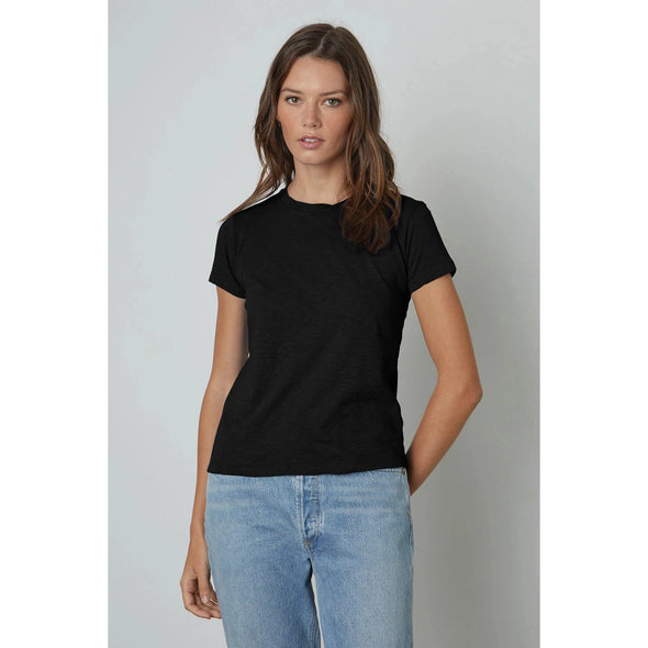 Velvet Sierra Crew Neck Tee - Black 